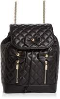 Thumbnail for your product : Moschino Boutique Bow Quilted Leather Backpack