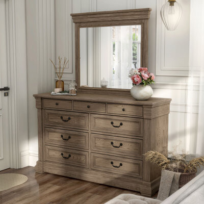 Lark Manor Laniel 9-Drawer Dresser With Mirror