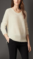 Thumbnail for your product : Burberry Mohair Blend Scoop Neck Sweater