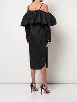 Thumbnail for your product : Delada Ruffled Shirt Midi Dress