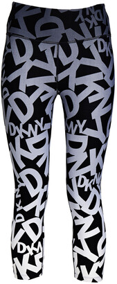 DKNY Cropped Printed Dégradé Stretch Leggings