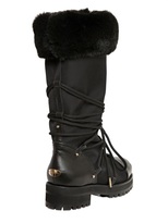 Thumbnail for your product : Jimmy Choo 40mm Drexel Lapin Canvas & Leather Boots