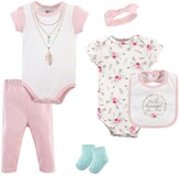 Thumbnail for your product : Little Treasure Bodysuits, Pants, Socks, Bibs and Headbands, 6-Piece Set