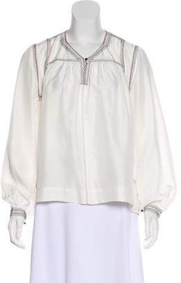 Isabel Marant Embroidered Silk Blouse