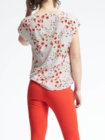 Thumbnail for your product : Banana Republic Easy Care Floral Crew Tee