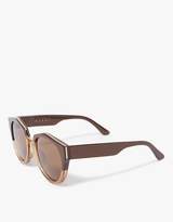 Thumbnail for your product : Marni Driver Round Frame Sunglasses in Brown