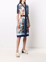 Thumbnail for your product : Ferragamo Belted Floral-Print Dress
