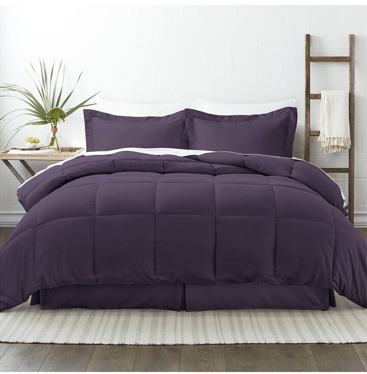 Lavender King Misaka 8-Piece Pick Stitch Comforter Set 