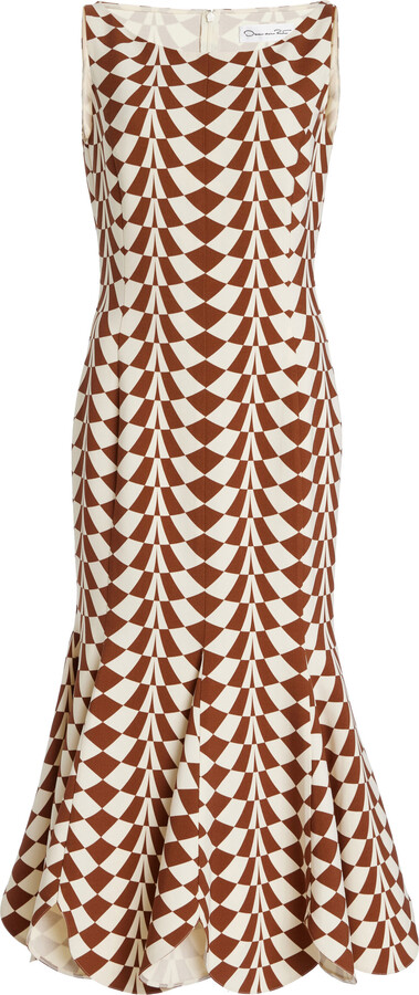 Oscar de la Renta Wool Midi Dressde la Renta