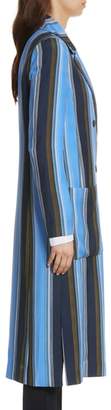 Diane von Furstenberg Stripe Long Silk Jacket