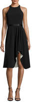 Thumbnail for your product : Halston High-Neck Flowy Skirt Cocktail Dress