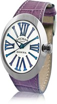 Thumbnail for your product : Locman Change Stainless Steel Oval Case Women's Watch w/3 Leather Straps