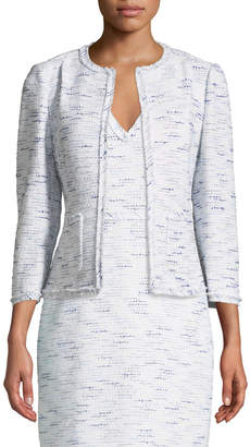 Kate Spade multi-tweed open-front jacket