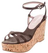 Thumbnail for your product : Prada Strappy Satin Wedges