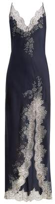 Carine Gilson Lace-trimmed silk-satin cami dress