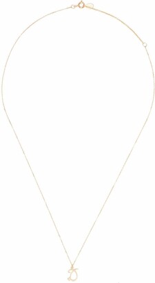 Alex Monroe 18kt yellow gold Enchanted Twig D alphabet necklace