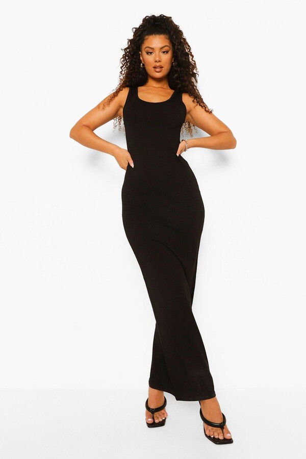 basic black maxi dress