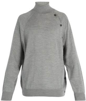 Lanvin Roll Neck Wool Sweater - Mens - Grey