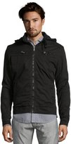 Thumbnail for your product : X-RAY Jeans black cotton zip front hooded jacket