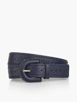 Thumbnail for your product : Talbots Pebbled Leather Spectator Belt - Indigo Blue