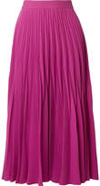 Thumbnail for your product : Co Pleated Crepe Midi Skirt - Magenta