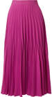co pleated crepe midi skirt magenta