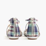 Thumbnail for your product : J.Crew Cary mini-wedge sandals in plaid