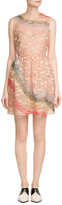 Thumbnail for your product : RED Valentino Sheath Dress with Rainbow Lace Overlay