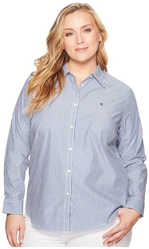Lauren Ralph Lauren Blue Plus Size Tops Shop The World S Largest Collection Of Fashion Shopstyle Free shipping on all orders in hong kong & macau. plus size striped cotton shirt blue white women s clothing
