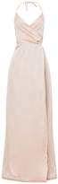 Thumbnail for your product : PrettyLittleThing Lucie Champagne Silky Plunge Extreme Split Maxi Dress