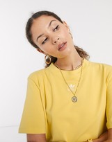 Thumbnail for your product : adidas mini logo t-shirt dress in yellow