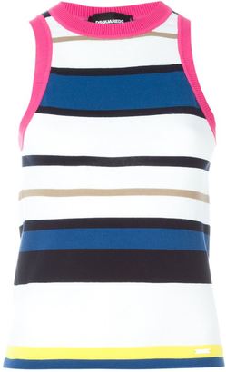 DSQUARED2 striped sleeveless sweater - women - Cotton - S