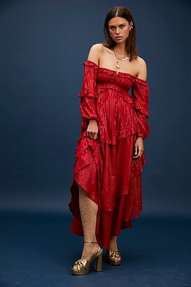 SPELL Clementine Mermaid Maxi Dress by at Free People, Haute Red, S