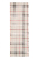 Thumbnail for your product : Burberry Giant Check Print Wool & Silk Scarf