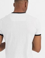 Thumbnail for your product : Threadbare organic cotton pinstripe t-shirt in white