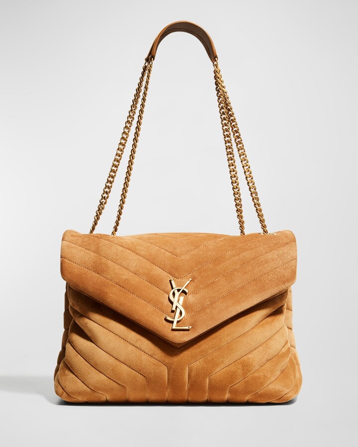 Saint Laurent Loulou Medium Quilted Suede Shoulder Bag ShopStyle