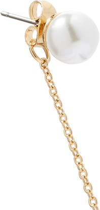 Kenneth Jay Lane Gold-tone faux pearl earrings