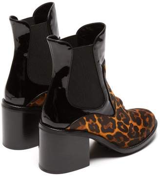Fabrizio Viti - Madison Leopard Print Leather Ankle Boots - Womens - Leopard