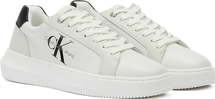 Calvin Klein Jeans Chunky Cupsole Lace Up Mon Womans White / Black Trainers-UK  5 / EU 38 / US 7.5 - ShopStyle Sneakers & Athletic Shoes
