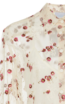 Thumbnail for your product : Luisa Beccaria Sheer Floral Embroidered Sheer Blouse
