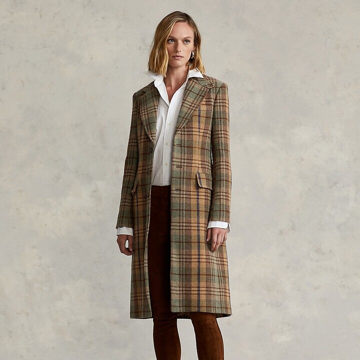 ralph lauren plaid coat