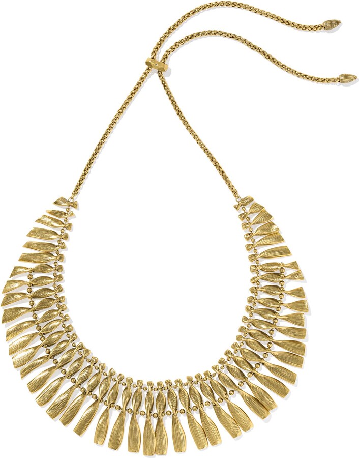 Kendra Scott Zahara Vintage Gold Statement Necklace | Metal
