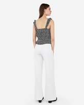 Thumbnail for your product : Express Printed Sweetheart Cut-Out Ruffle Tank