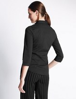 Thumbnail for your product : Marks and Spencer Cotton Rich Fuller Bust 3/4 Sleeve Shirt