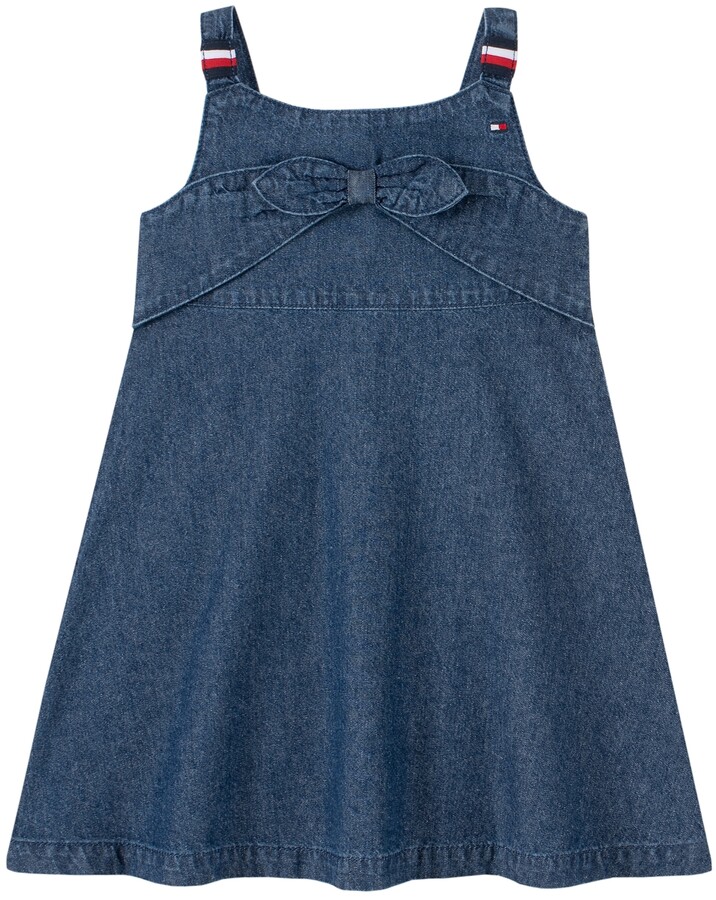 Tommy Hilfiger Toddler Girls Tie-Front Signature Denim Dress - ShopStyle