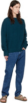 Thumbnail for your product : The Elder Statesman Blue Simple Crewneck
