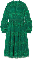 Thumbnail for your product : Costarellos Tasa Lace-trimmed Embroidered Tulle Dress