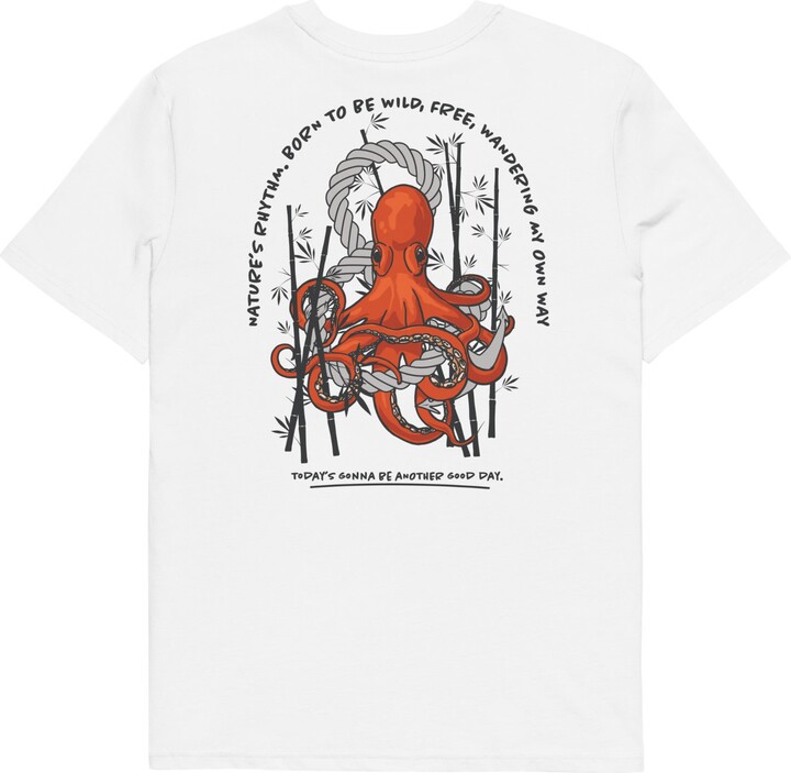 Anchor & Crew White Octopus Another Good Day Organic Cotton T-Shirt - Men