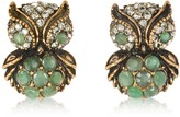 Thumbnail for your product : Alcozer & J Green Owl Earrings w/Stones
