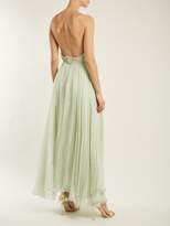 Thumbnail for your product : Maria Lucia Hohan Irini Detachable Cape Mousseline Gown - Womens - Light Green